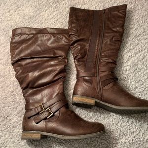Brown fall boots